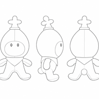 Maßgeschneiderte Cartoon-Plüsch-Maskottchen-Puppenkleidung Mini-Kochmütze und Dreieckiges Bandana-Outfit Cartoon-Plüschtier-Kostüm