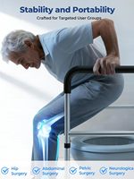 Barrière de sécurité pour toilettes réglable et détachable avec hauteur et largeur réglables, cadre de sécurité pour toilettes