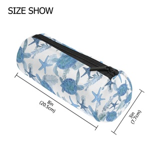 Trousse à crayons ronde avec fermeture éclair, pochette de rangement portable pour crayons, porte-stylos, organisateur de papeterie, trousse à crayons pour étudiants, adolescentes - Product Image 2