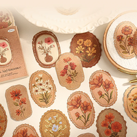 Paquete de Pegatinas de Vinilo Brillante Impermeables y Ecológicas Serene Florals - Adhesivo Duradero de Gran Fijación, Tema Floral en Caja, DIY
