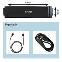 VSDIPLAY Secondary Display Monitor Portable 9.1Inch 462X1920 Black Ips Stretched Bar LCD Monitor for D32 Pc Case Monitoring Temp