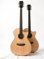 Customizable Glossy Acoustic Guitar Spruce Top Mahogany Plywood Natural Wood Finish