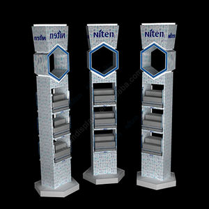 Exhibición de piso de cosméticos personalizados de alta calidad al por mayor de fábrica Exhibición de maquillaje de marca de gama alta de lujo - Product Image 1