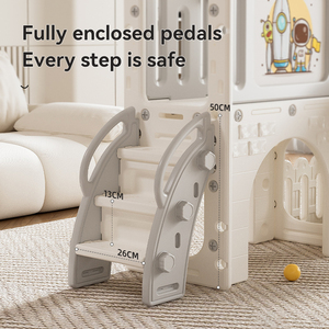 Casetta da gioco per bambini da esterno e interno con scivolo, <span class=keywords><strong>altalena</strong></span>, canestro da basket, lavagna da disegno e arrampicata - per giardino, set da gioco per neonati e bambini piccoli - Product Image 5