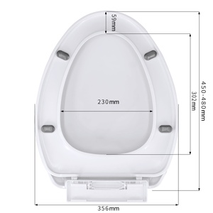 Asiento <span class=keywords><strong>de</strong></span> inodoro moderno <span class=keywords><strong>de</strong></span> cierre lento, con función <span class=keywords><strong>de</strong></span> liberación rápida. No eléctrico, fácil <span class=keywords><strong>de</strong></span> instalar. Adecuado para inodoros <span class=keywords><strong>de</strong></span> baño. - Product Image 6