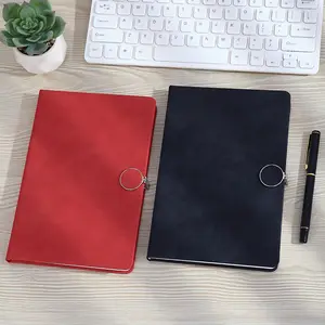 A5 Hardcover Pu Leather Journal Notebook With Round Magnetic Buckle