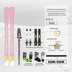 Ensemble de snowboard, chaussures de <span class=keywords><strong>ski</strong></span> et bâton de <span class=keywords><strong>ski</strong></span> pour adultes, nouvelle version améliorée, toutes régions, ensemble double planche pour femmes adultes, ensemble double planche pour la poudre de 143 cm - Product Image 3