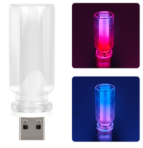 ไฟ LED พกพาแบบ USB รูปทรงเทียนสำหรับรถยนต์ ขายดีข้ามพรมแดน พร้อมไฟตกแต่งภายในรถยนต์หลากสีสัน - Product Image 2