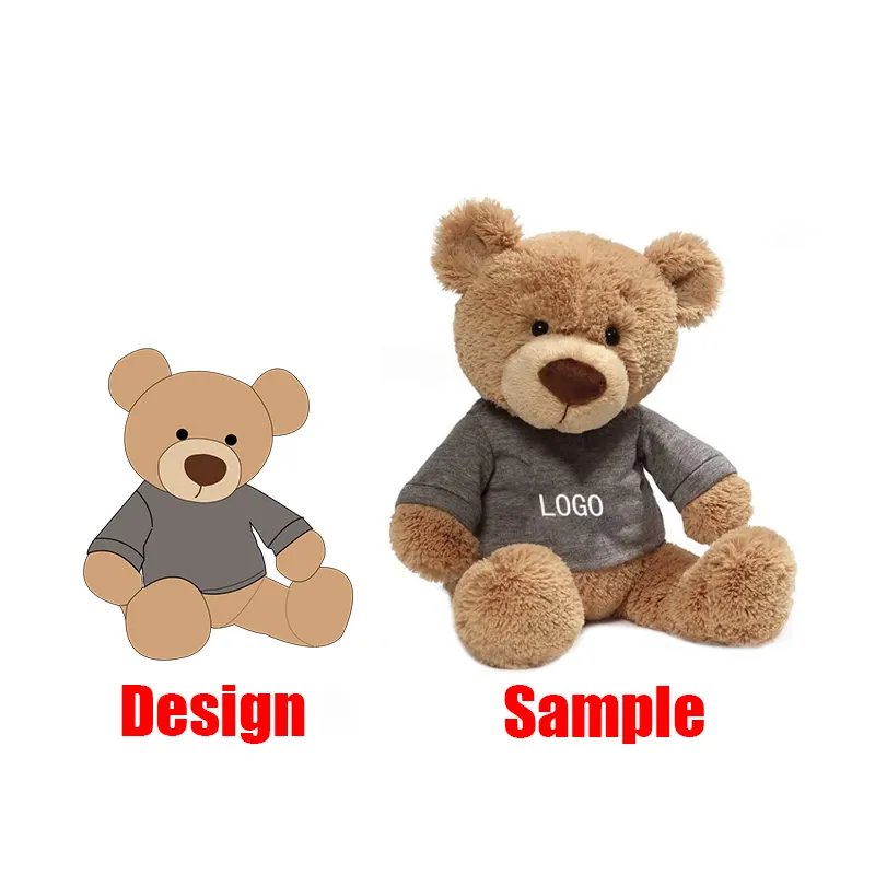 Doldurulmuş peluş oyuncak Peluche üretici özel Logo Plushie yumuşak peluş insan bebek maskot