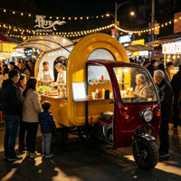 Tricycles électriques à trois roues, camions de nourriture mobiles, chariots à glaces à trois roues