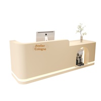 Comptoir de réception de clinique moderne extra large, bureau de réception en bois de luxe, bureau de réception moderne pour le personnel de réception