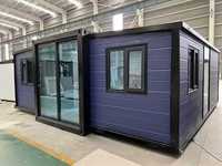 Maison préfabriquée modulaire extensible à double aile de 20 pieds pour usage familial et gîte