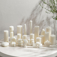 Bougie décorative en cire de soja, style nordique minimaliste, vente en gros, parfumée, décoration d'intérieur, cadeau esthétique, pilier, logo personnalisé, OEM, ODM