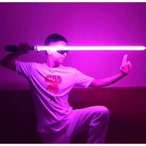 Sabre à lumière LED RVB pour Halloween Metal Hilt War <span class=keywords><strong>Collection</strong></span> Base Lit Sword Color Change Blaster pour Heavy Dueling <span class=keywords><strong>Star</strong></span> Graflex - Product Image 2