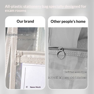 กระเป๋าใสสำหรับสอบแบบปรับแต่งได้, กระเป๋าถือสองชั้น, กระเป๋าใส่เอกสาร, <span class=keywords><strong>ชุด</strong></span>เครื่องเขียน, กระเป๋าใส่ปากกาแบบใส, กระเป๋าใส่เอกสาร - Product Image 6