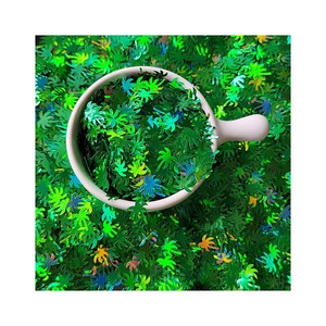 10mmm Plam Arbres Vert Confettis Paillettes Usine Personnalisée En Gros - Product Image 3