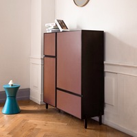 Armoire de rangement en bois multifonctionnelle de luxe nordique moderne personnalisée pour le salon chambre console entrée