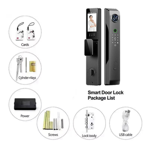 Cerradura Inteligente Glomarket Tuya Wifi con Reconocimiento Facial 3D, Huella Dactilar, Teclado Digital y Función de Videoportero para Puerta de Madera - Product Image 3