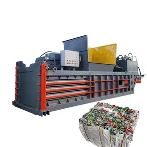 horizontal water bottle compression machine waste paper cardboard baling press machine