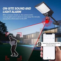 Caméra de surveillance intégrée à un lampadaire solaire, longue durée de vie, haute luminosité, modèle de sécurité, carte mémoire