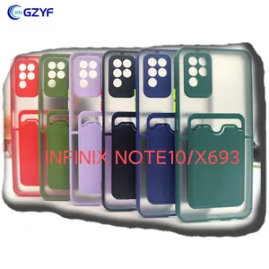 Wholesale Case For infinix x693 note10 phone Cover X687 Note 8i 10 Play Smart 5 Shockproof Simple Transparent Pc boader color