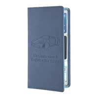 Organisateur de documents automobiles essentiel, porte-cartes de voiture OEM en cuir PU, antivol, anti-skimming, fin et peu encombrant, pour 4 à 7 cartes