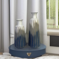Vase de table en métal décoratif en fer mat, écologique, style moderne, ferme et côtier, pour décoration intérieure, centre de table, salon, vente en gros