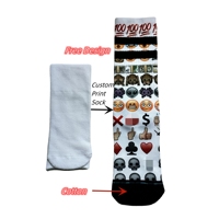Vente en gros de chaussettes de sport sans coutures imprimées sur mesure pour hommes de haute qualité Designer Sport Logo Casual Fashion Custom Sublimation Chaussettes