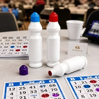 Marqueur de bingo OEM à pointe ronde de 15 mm, 65 ml (2,2 oz), grande capacité, encre aquarelle multicolore à forte pigmentation, en vrac pour jeu de bingo