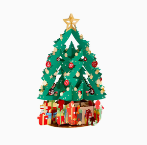 Carte de Noël 2026 Nouvel An, carte 3D stéréoscopique avec support, cadeau de la Saint-Valentin, carte de vœux pour enfants - Product Image 1