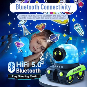 LED Night <b>Light</b> Starry Sky <b>Projector</b> Galaxy Robot Projection Lamp Bluetooth Music for Kids Bedroom Home Party Decoration - Product Image 4