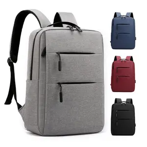 Mochila escolar de nylon para laptop, mochila anti-roubo personalizada com logotipo para estudantes e mulheres