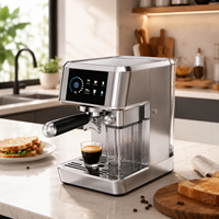 Máquina de Espresso de 20 Bares con Pantalla Táctil, Personalizable OEM/ODM de Fábrica, Acero Inoxidable, Espumador de Leche Automático, Todo en Uno