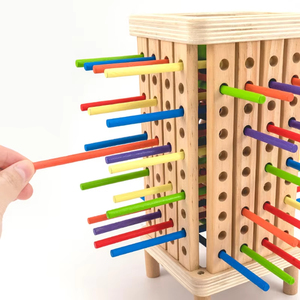 Montessori Hội Đồng Quản trị bằng gỗ trò chơi Giáo Dục Gia Đình đồ chơi cho trẻ em 2 + năm tuổi số phù hợp với thanh - Product Image 5