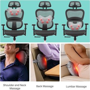 <span class=keywords><strong>SKG</strong></span>-Masajeador de espalda Shiatsu para aliviar el dolor de tejido profundo con calor, almohada de masaje inalámbrica 4D para amasar, parte superior inferior de la espalda - Product Image 5