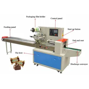Multi-Function Small Cookies Biscuit Packing Machine Automatic Flow Packing Machine