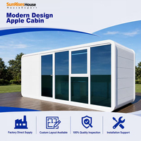 Unité de maisonnette moderne Apple Cabin avec intérieur complet pour usage hôtelier