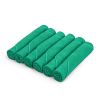 Chiffonnette de nettoyage en microfibre absorbante sans peluches, réutilisable, lavable, chiffon de polissage durable, serviette de nettoyage multi-usages