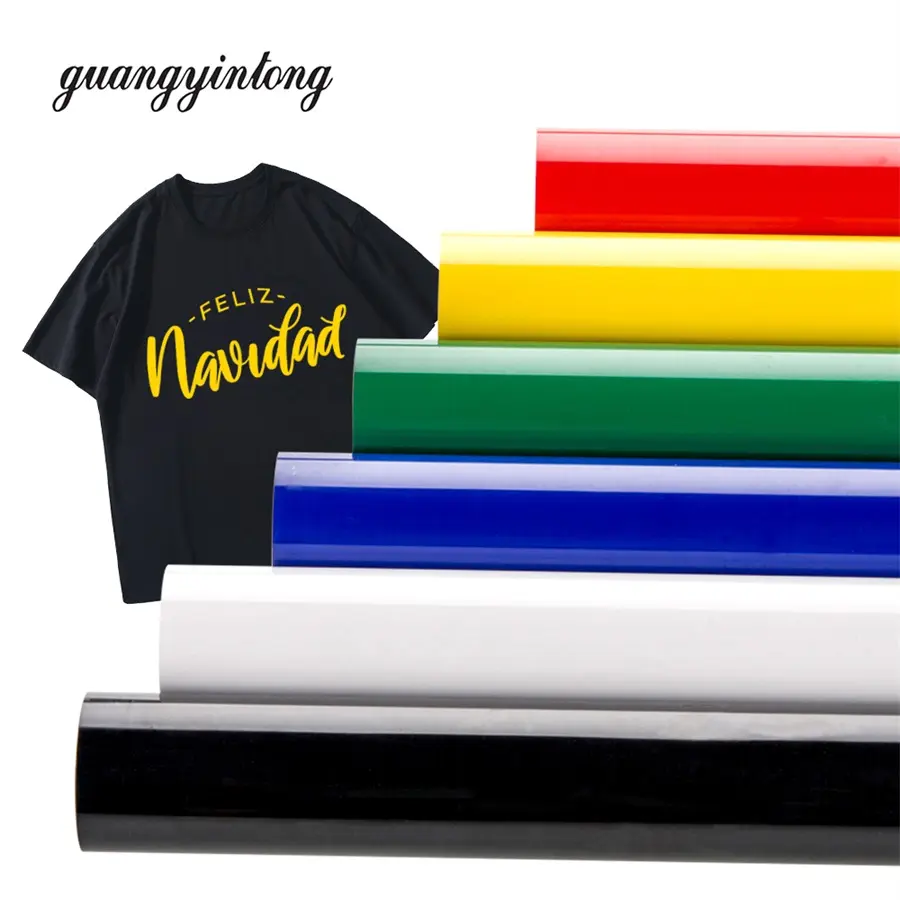 Guangyintong Heat Transfer Vinyl For T-Shirt Pvc Adhesive Vinyl Textile Customizable Size Heat Transfer Film