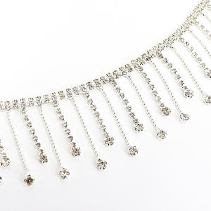 Catena di nappe in cristallo oro argento per abiti da sposa accessori per abiti da sera con artiglio strass per scarpe e borse - Product Image 6