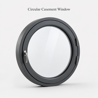 Ventana Abatible Circular de Aluminio Personalizada, Aislamiento Térmico, Impermeable, Diseño Industrial