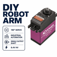 Bras robotisé DIY, servo 180 degrés, moteur sans noyau XQ POWER XQ-RS416, engrenage en titane, numérique, haute tension, métal, automatisation industrielle