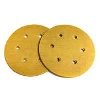Disques abrasifs à 6 trous avec fixation auto-agrippante, 5 pouces, en oxyde d'aluminium, pour peinture automobile et bois