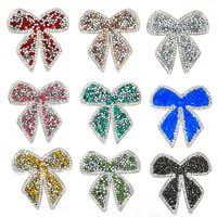 6cm taille fantaisie coloré décoratif strass arc Patch Applique pour étui de téléphone portable