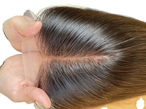 Pas d'enchevêtrement pas de perte femmes cheveux Toppers haute qualité vrais cheveux humains pleine dentelle Topper timide Mini perruque pour les femmes - Product Image 3