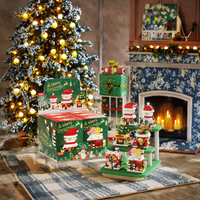 Ensemble de blocs de puzzle Père Noël en plastique ABS de haute qualité, jouet DIY, cadeau de Noël, unisexe, 14 ans et plus, vente chaude