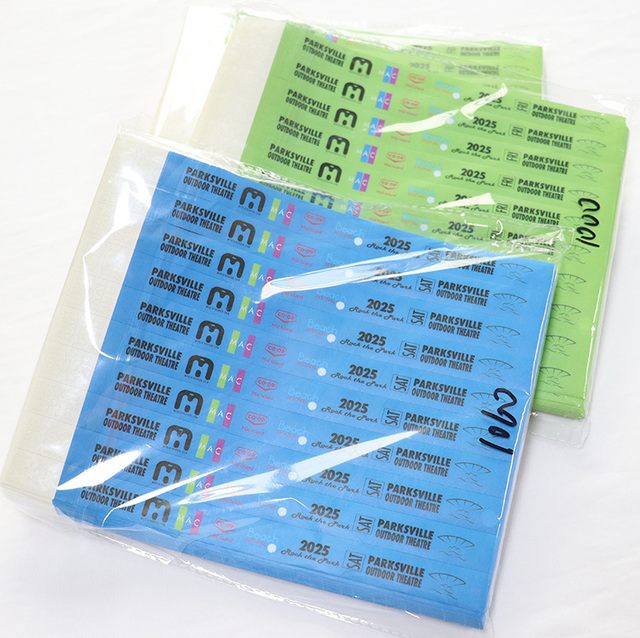 Festival Event Custom Logo Tickets Tyvek Wristband Laser Printable Wrist Band Paper Entry Bracelet With Qr Code for Party