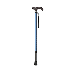 Bastón <span class=keywords><strong>de</strong></span> Caminar Premium Azul con Empuñadura <span class=keywords><strong>de</strong></span> Madera, Correa para la Muñeca, Base Antideslizante, Ayuda <span class=keywords><strong>de</strong></span> Movilidad para Hombres y Mujeres Mayores, Equipo para Viajes Diarios al Aire Libre - Product Image 1