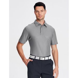 Polo de jacquard con burbujas personalizado para hombre, manga corta, de secado rápido, tejido de punto. - Product Image 2