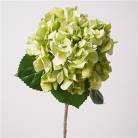 BF-HG08-1 Vente en gros de fleurs artificielles d'hortensias de haute qualité pour la décoration de mariage, hortensias réalistes au toucher, brun, rose, blanc